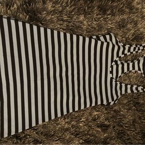 lululemon athletica Black and White Striped Tank Top